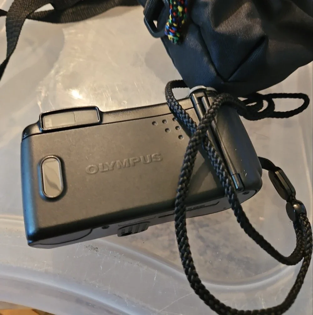 Olympus Black Compact Point-and-Shoot Film Cameraz3